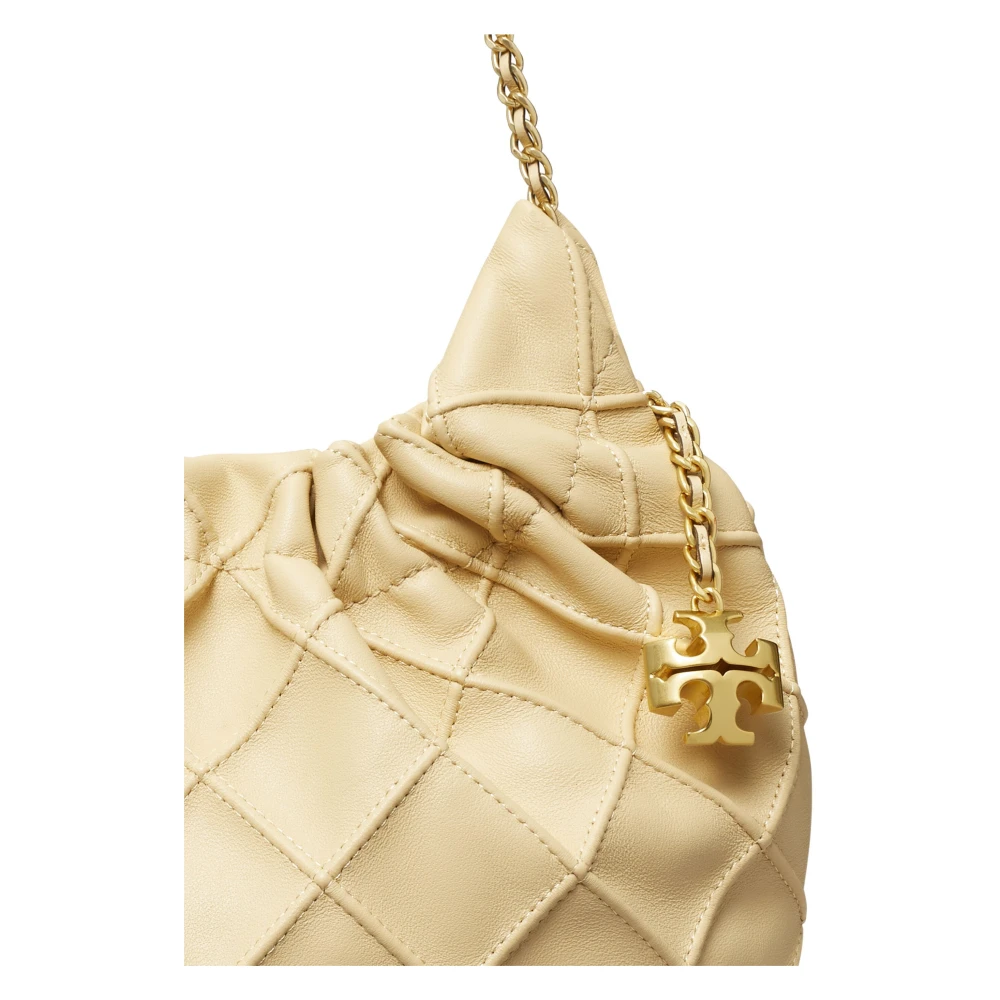TORY BURCH Mini Hobo Schoudertas Beige Dames