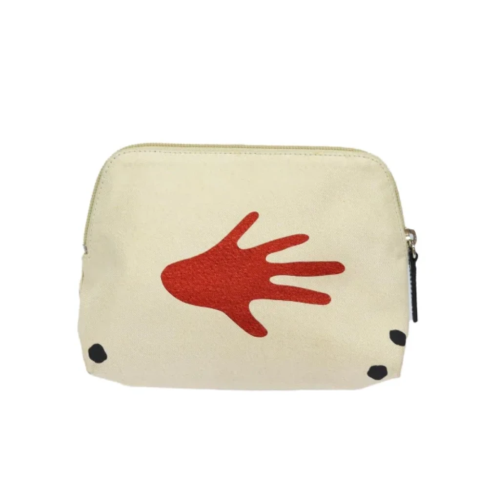 Bvlgari Vintage Pre-owned Canvas pouches Beige Dames