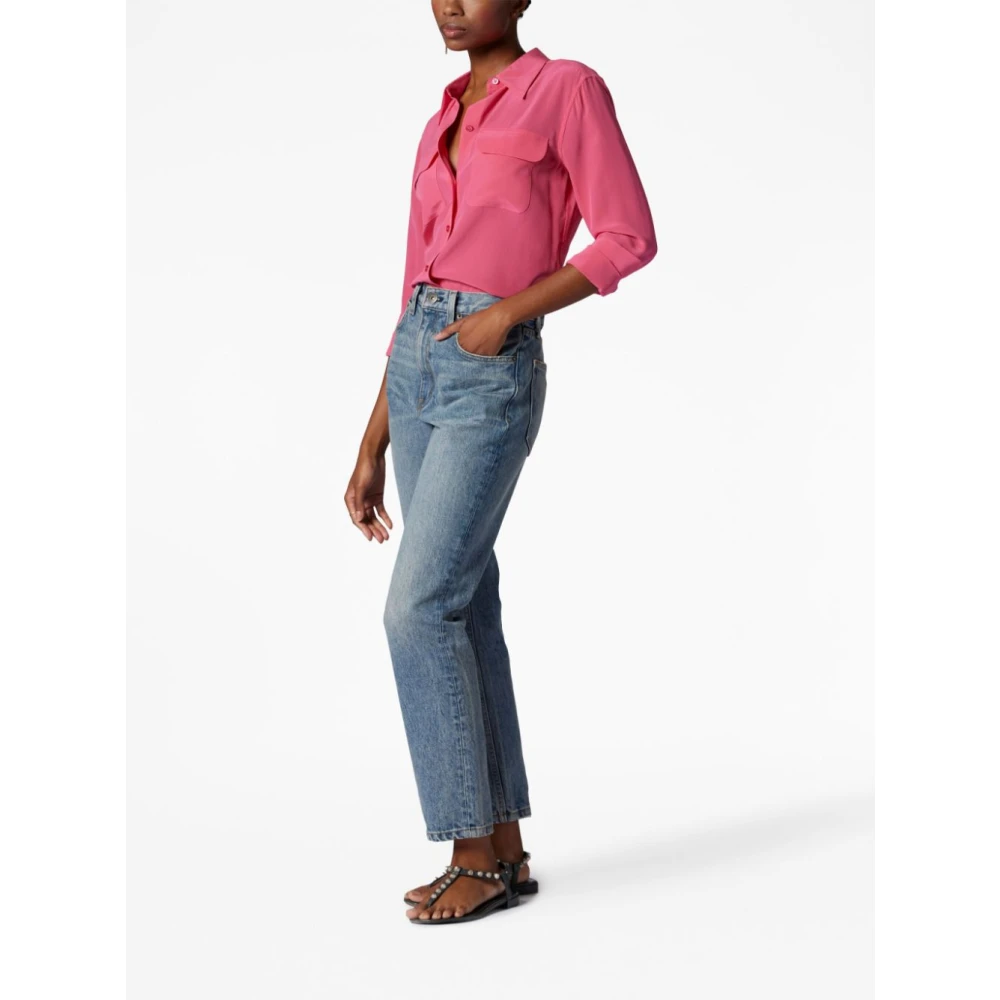 Equipment Zijden Signature Shirt Pink Dames