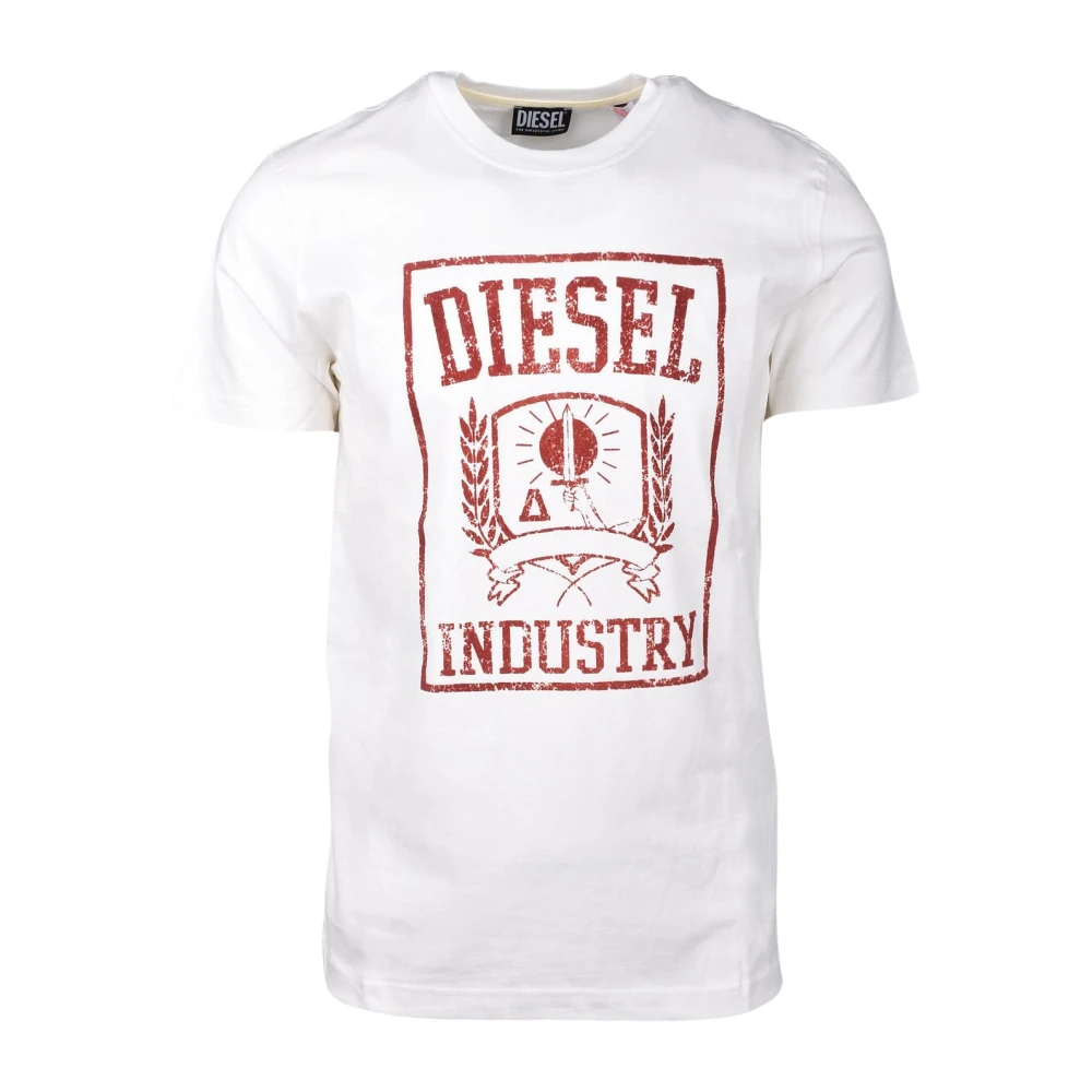 Diesel Witte T-shirt voor heren White Heren
