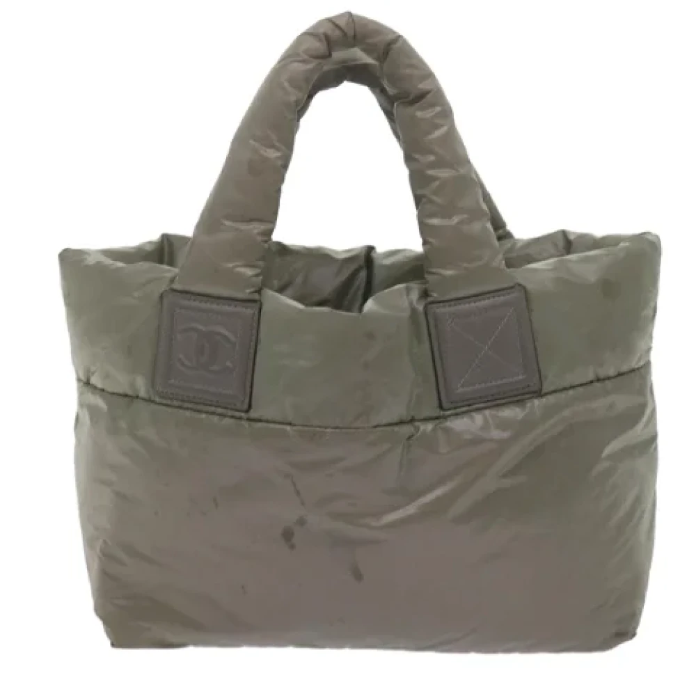 Chanel Vintage Pre-owned Fabric totes Green Dames
