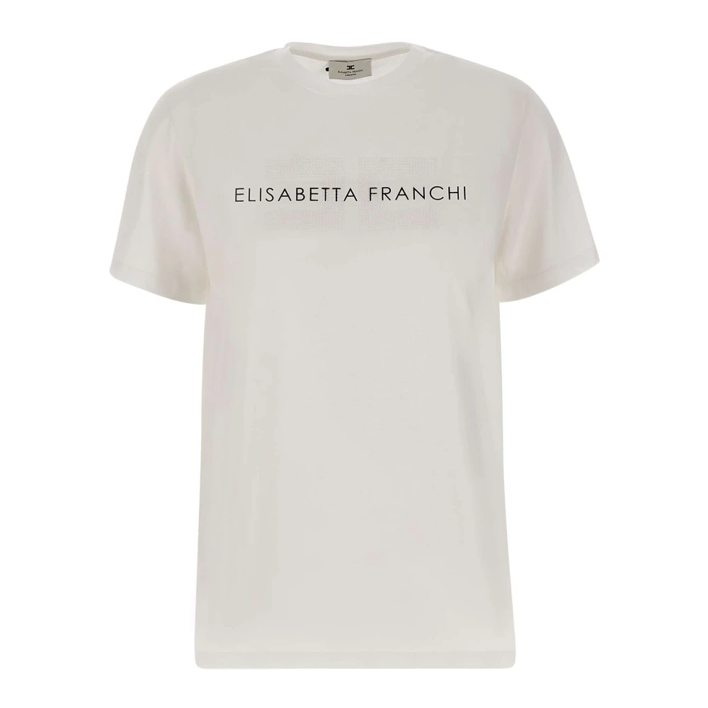 Elisabetta Franchi Witte T-shirts en Polos White Dames