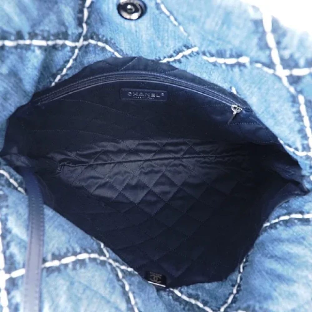 Chanel Vintage Pre-owned Cotton chanel-bags Blue Dames