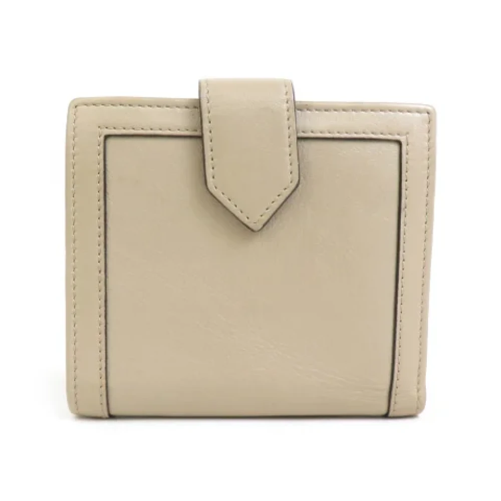 Gucci Vintage Pre-owned Leather wallets Beige Dames