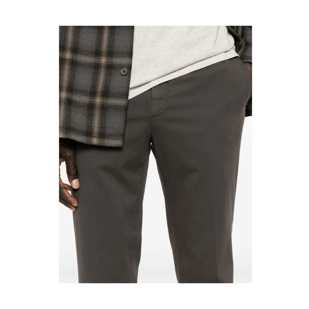 Incotex Sepia Bruin Keperstof Broek Brown Heren