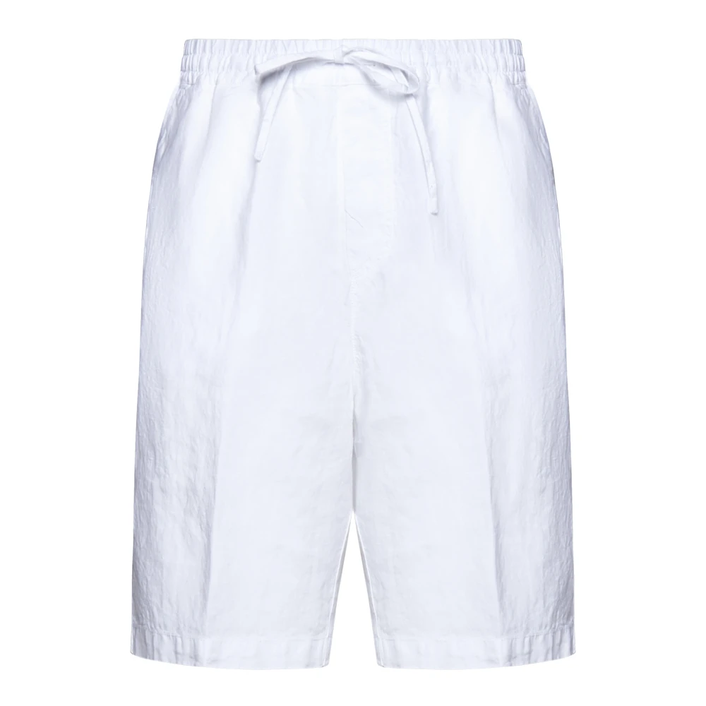 120% lino Witte Linnen Shorts White Heren