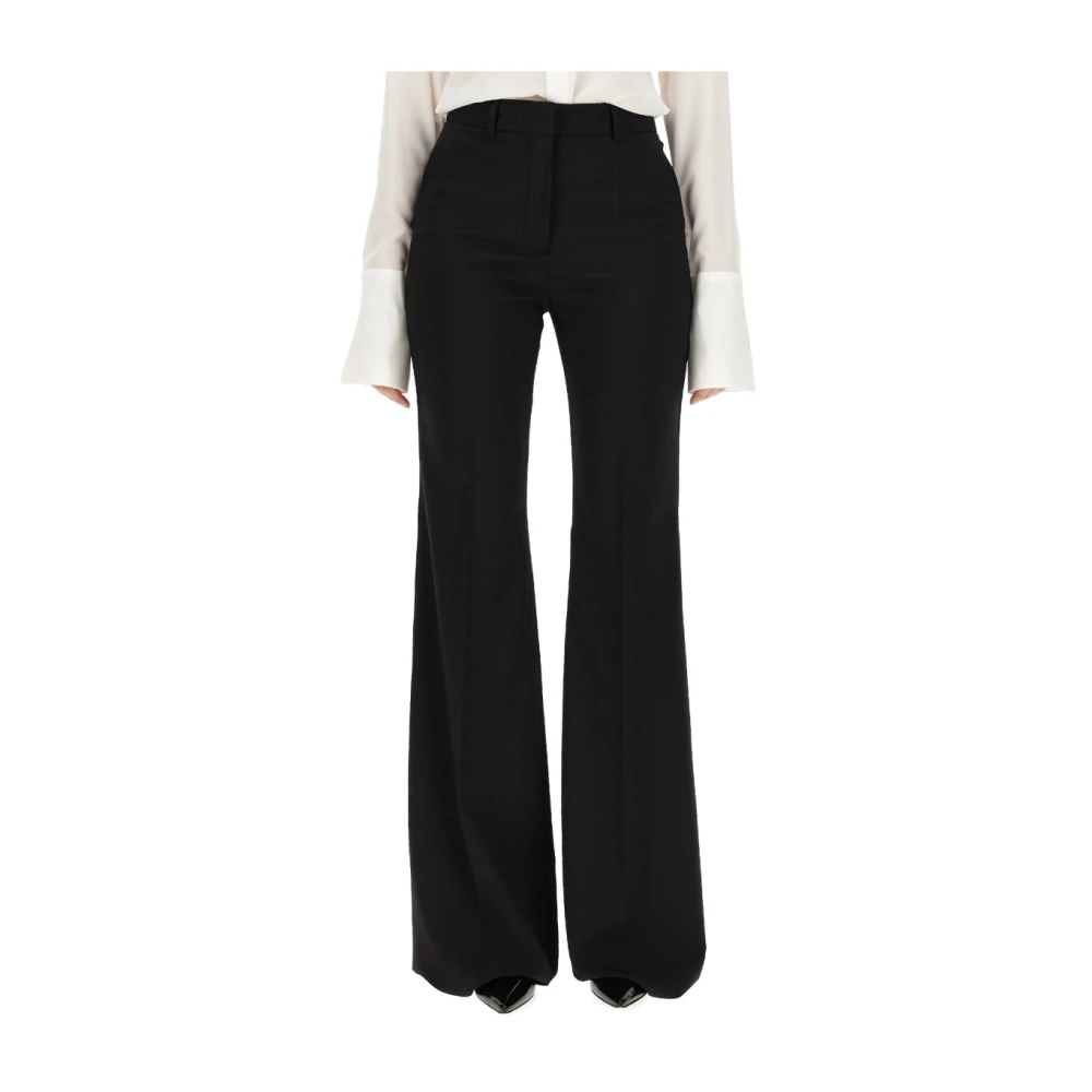SPORTMAX Slim Fit Wollen Broek Black Dames