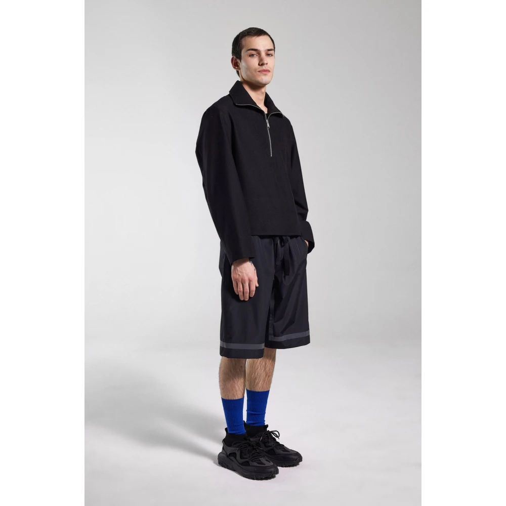 Stutterheim Reflecterende Nylon Knielange Shorts Black Heren