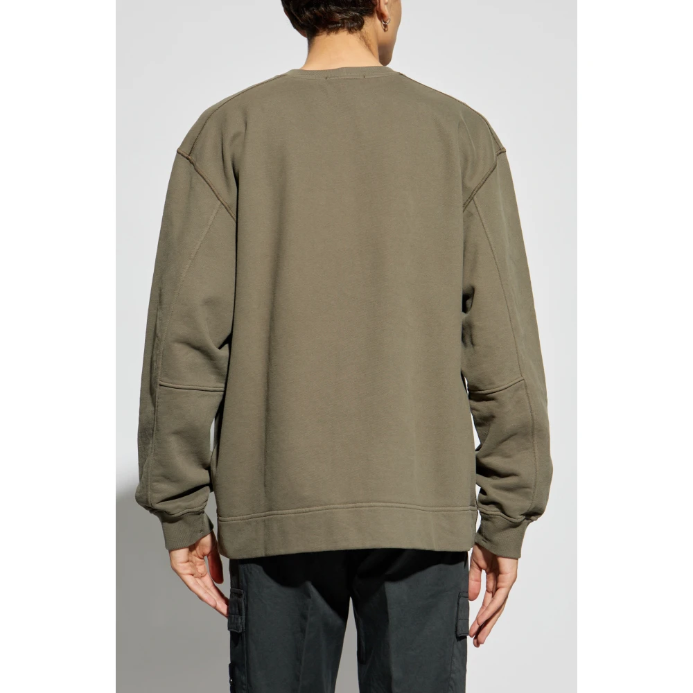 Stone Island Sweatshirt met Logo Green Heren