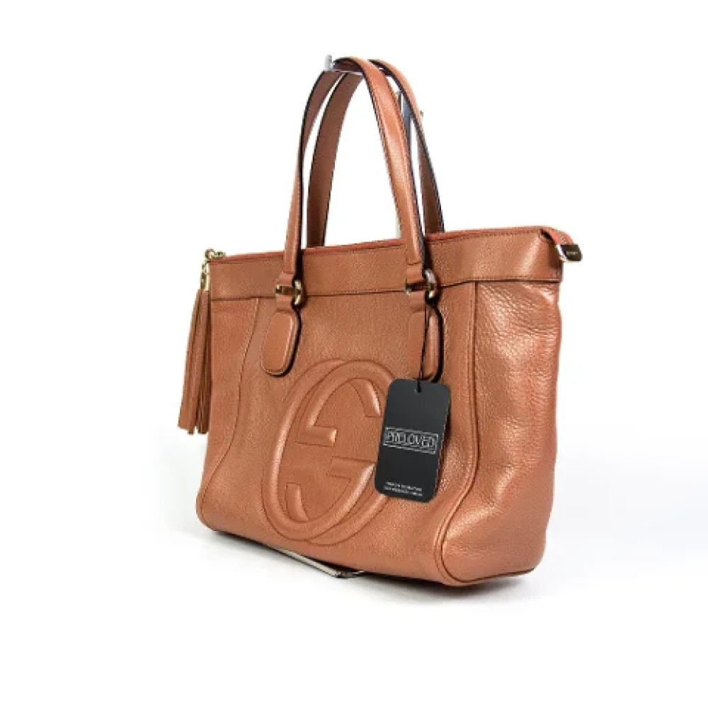 Gucci Vintage Pre-owned Fabric gucci-bags Brown Dames