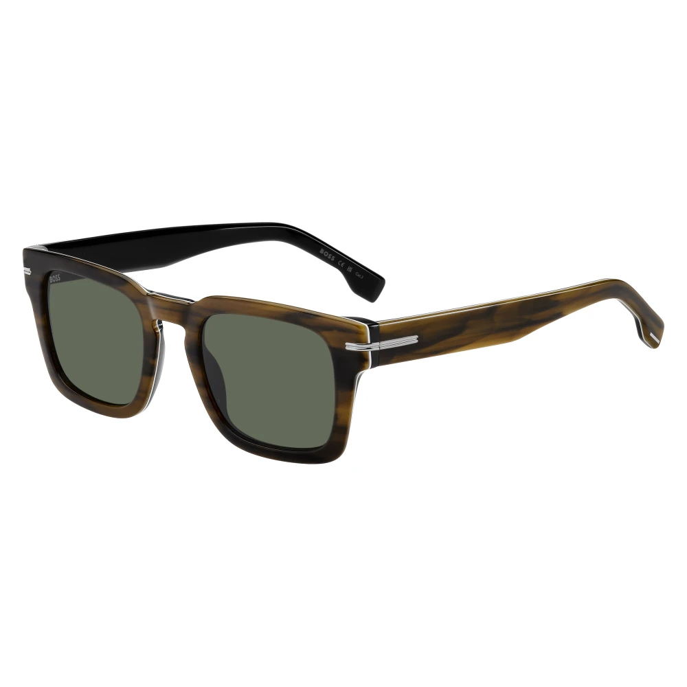 Hugo Men's Brown Striped Sunglasses