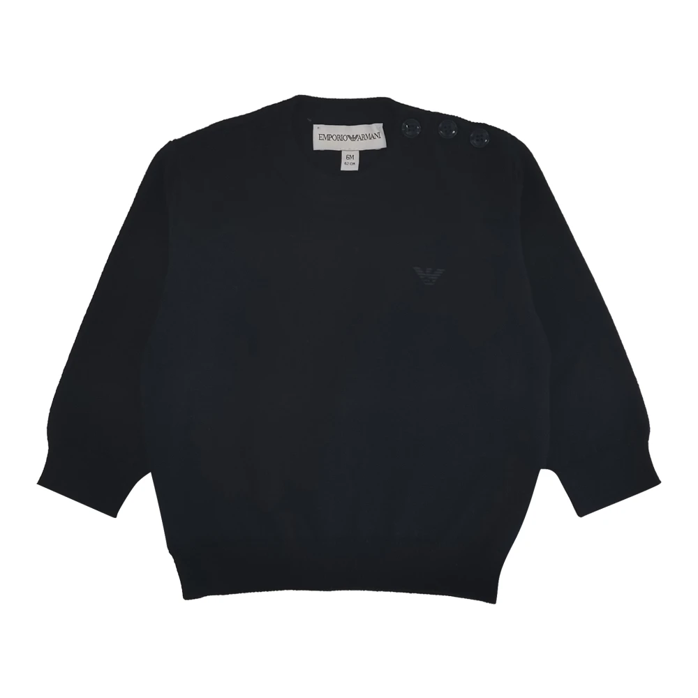 Emporio Armani Boys Blue Kids Knitwear, 9 M, Knit Jumper