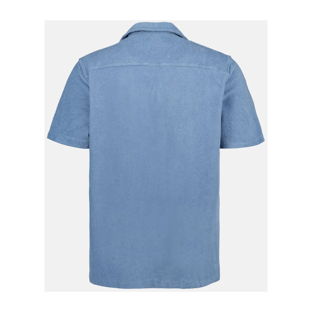 Orlebar Brown Short Sleeve Shirts Blue Heren