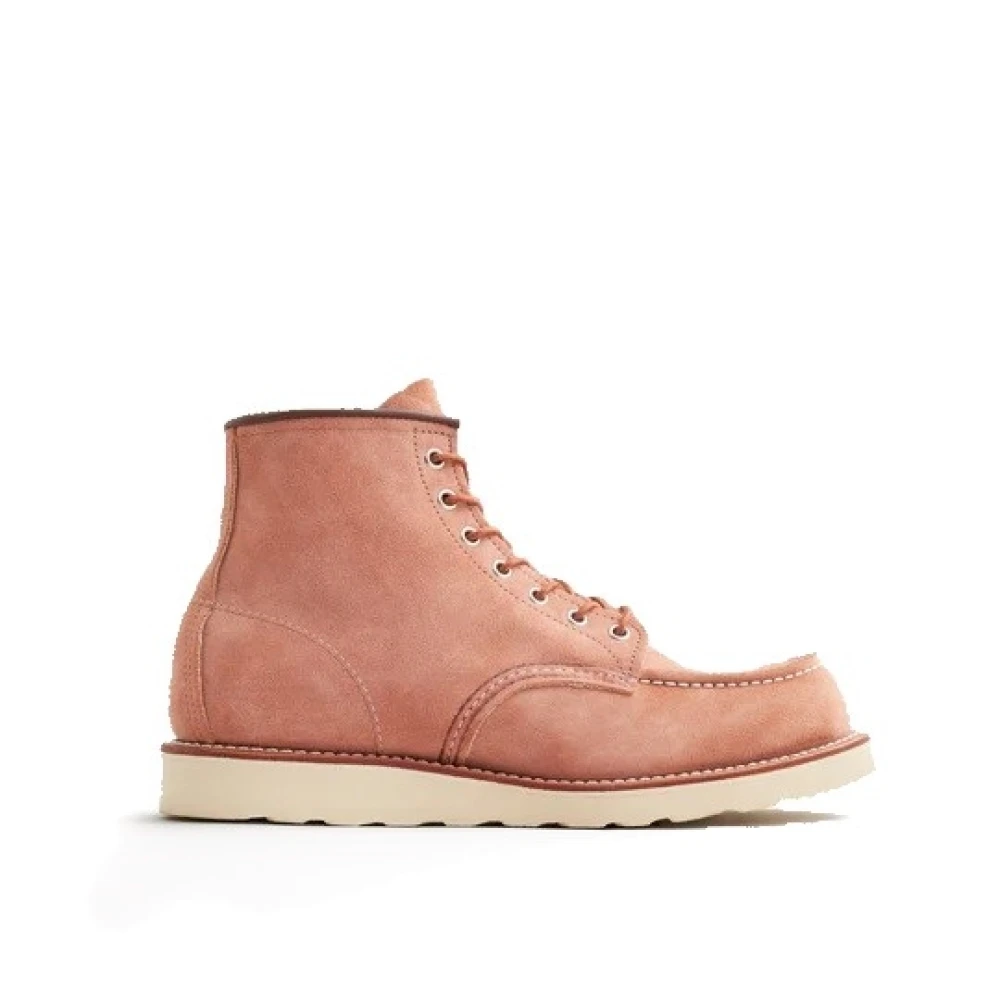 Red Wing Shoes Heritage Moc Toe Boot Dusty Rose Pink, Herr