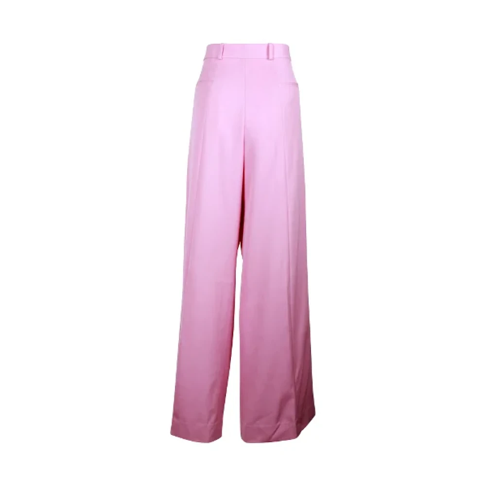 Stella McCartney Pre-owned Wool bottoms Pink Dames