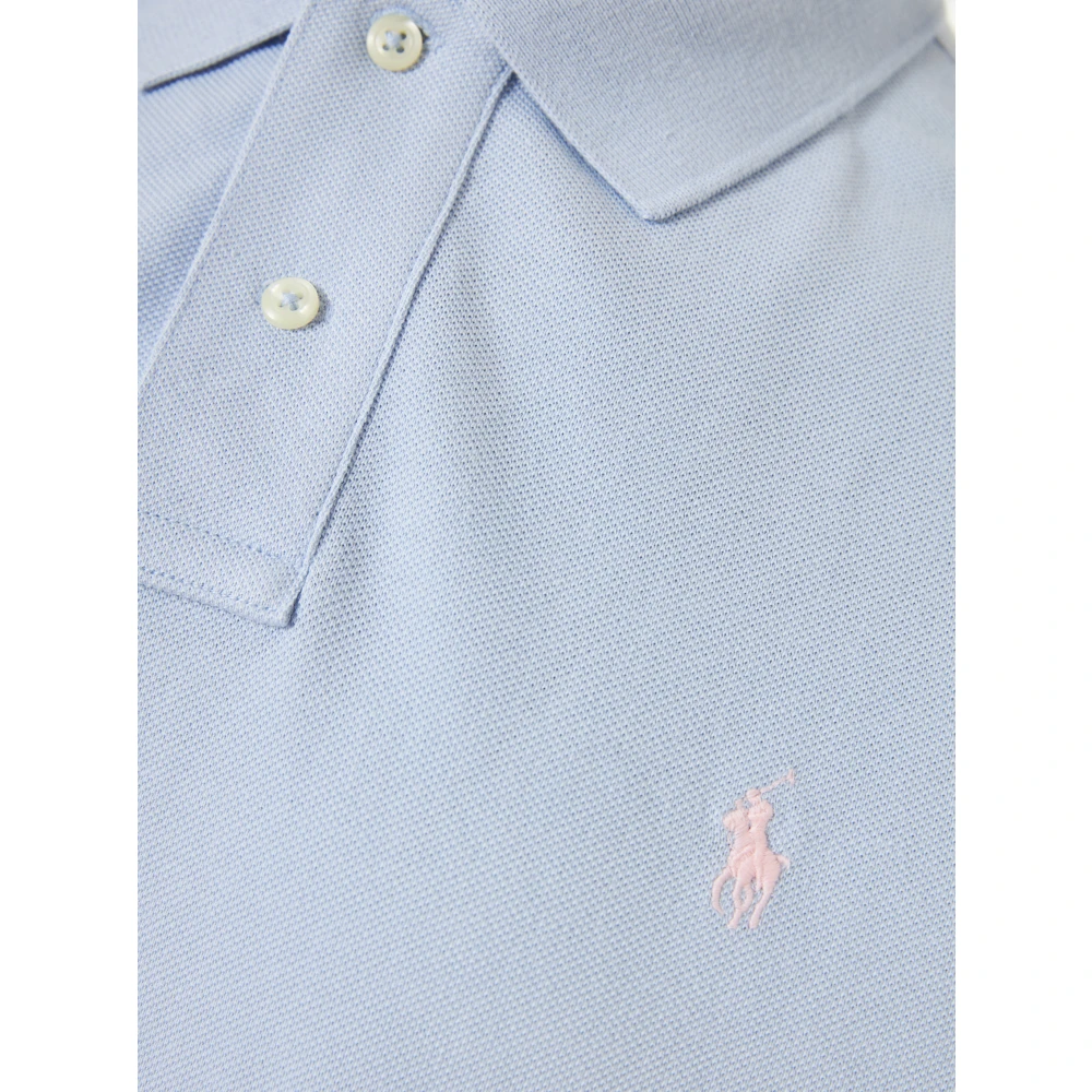 Polo Ralph Lauren Aangepaste Slim Fit Katoen Mesh Polo Blue Heren