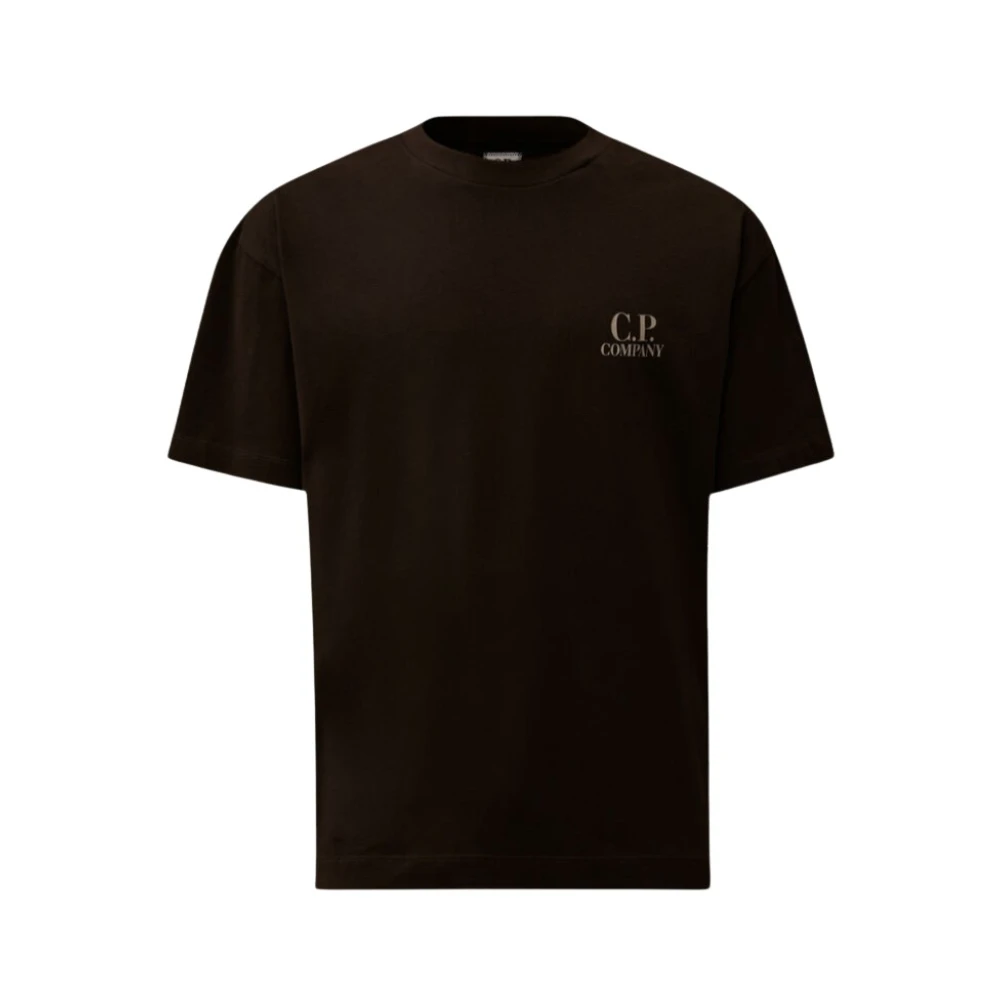 C.p. Company Men's Black T-Shirts, L, Printed Graphics T-Shirt