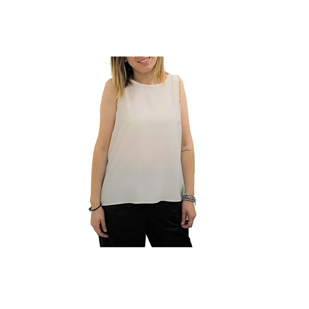 Alviero Martini 1a Classe Mouwloze Top White Dames