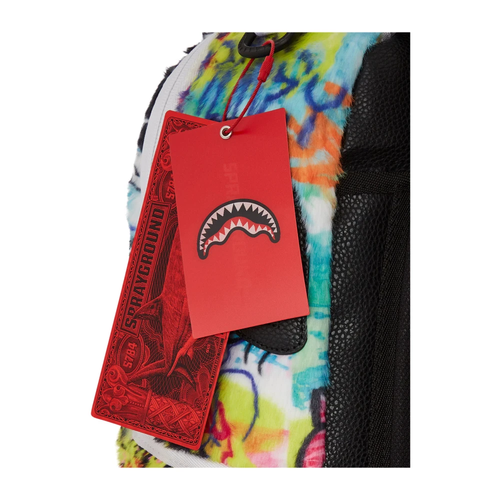 Sprayground Graffiti Faux Fur Multicolor Rugzak Multicolor Unisex