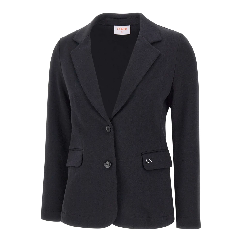 Sun68 Women's Black Blazers, M, Blazer Basic