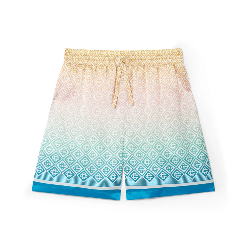 Casablanca Gradient Monogram Zijden Shorts Multicolor Heren