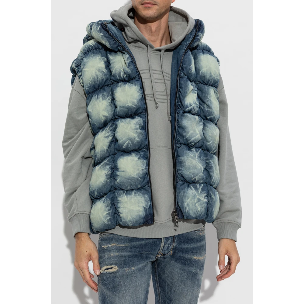 Diesel Gewatteerd vest 'W-Thys' Blue Heren