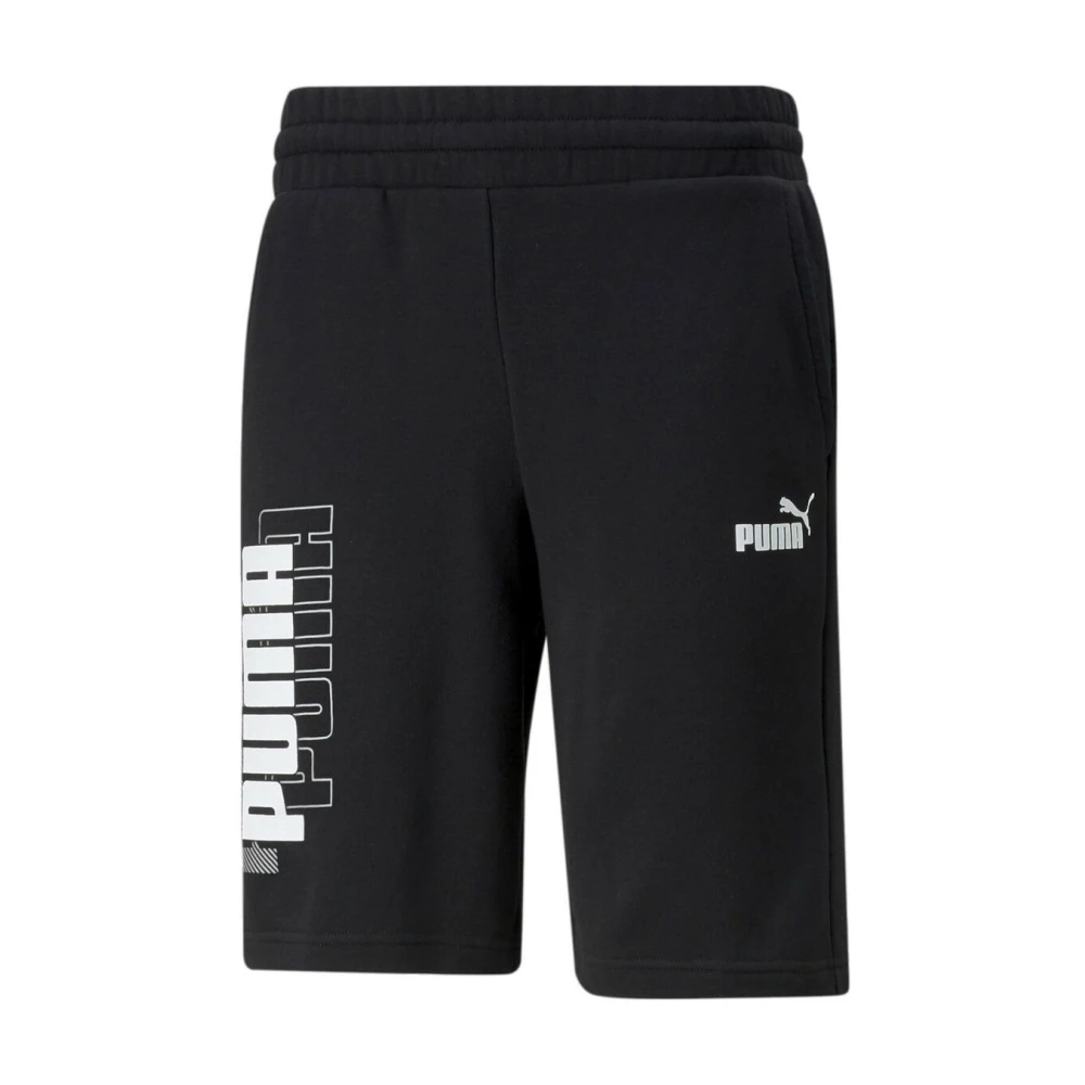 Puma Sportieve Zwarte Logo Shorts Black Heren