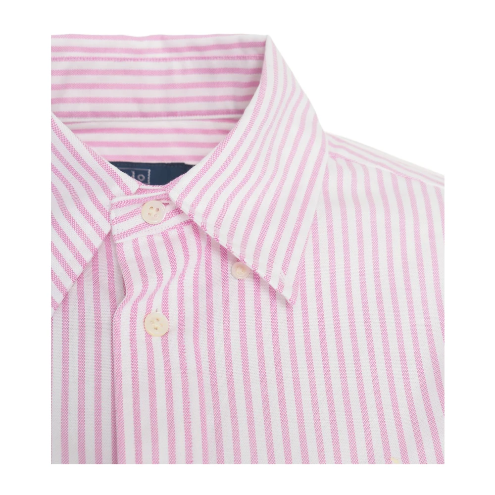Polo Ralph Lauren Roze Gestreept Slim Fit Overhemd Pink Dames