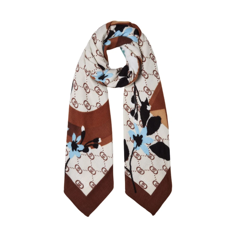 Liu Jo Bloemenprint Viscose Sjaal Multicolor Dames
