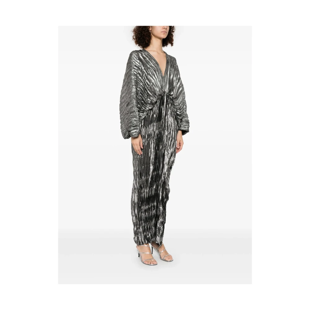 L'idée Gunmetal Grey V-Hals Jurk met Zijsplit Gray Dames