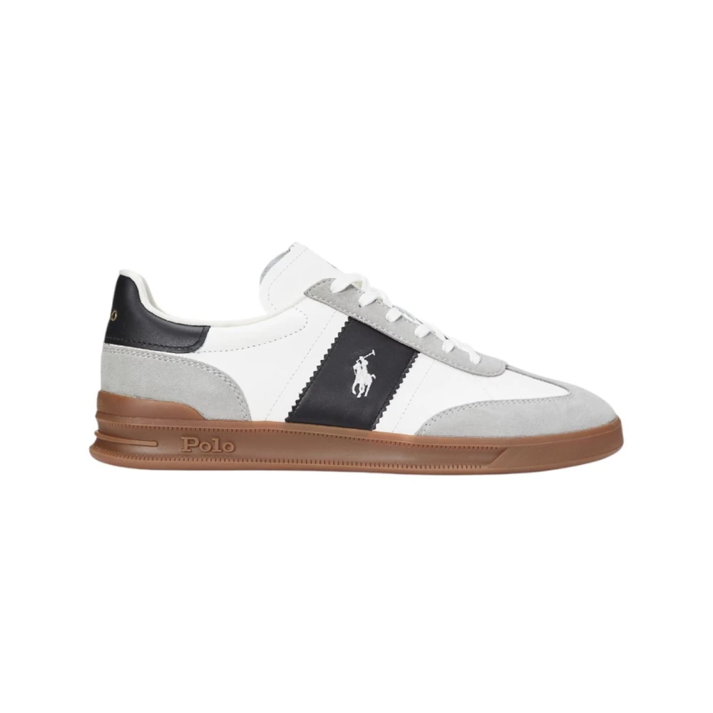 Polo Ralph Lauren Klassieke tennisgeïnspireerde sneakers voor tijdloze stijl Heren Schoenen Wit