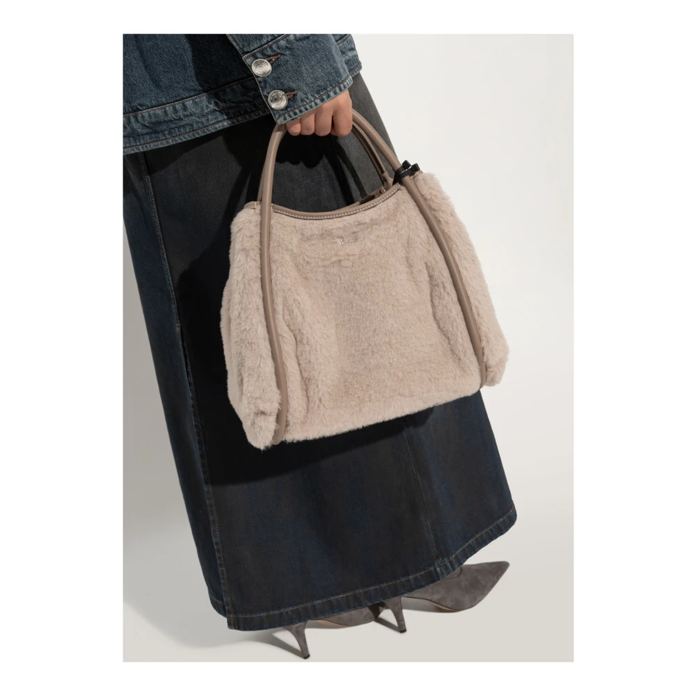 Max Mara Tas Marine Klein in shopper stijl Beige Dames