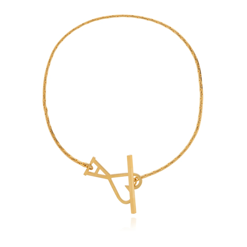 Ami Paris Unisex Yellow Bracelets, M, Bracelet With Logo-Shaped Pendant
