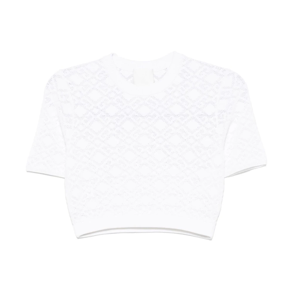 Givenchy T-shirt met ronde hals White Dames
