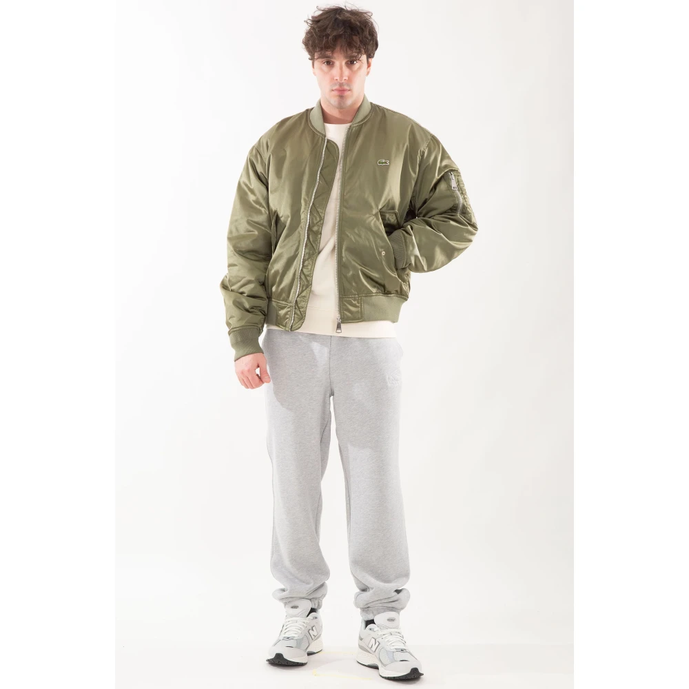 Lacoste Geborduurde Croc Sweatpants in CCA Gray Heren