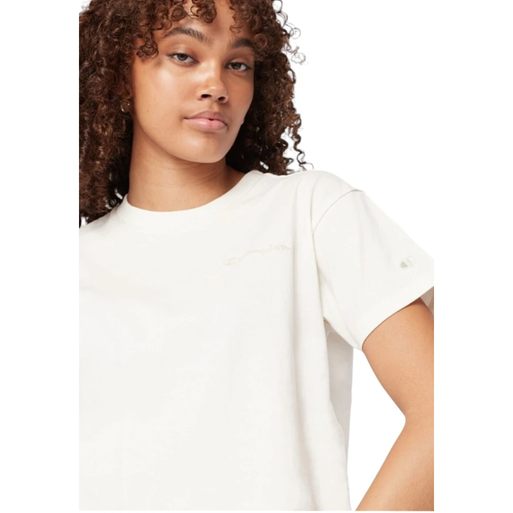 Champion Korte Mouw T-shirt White Dames