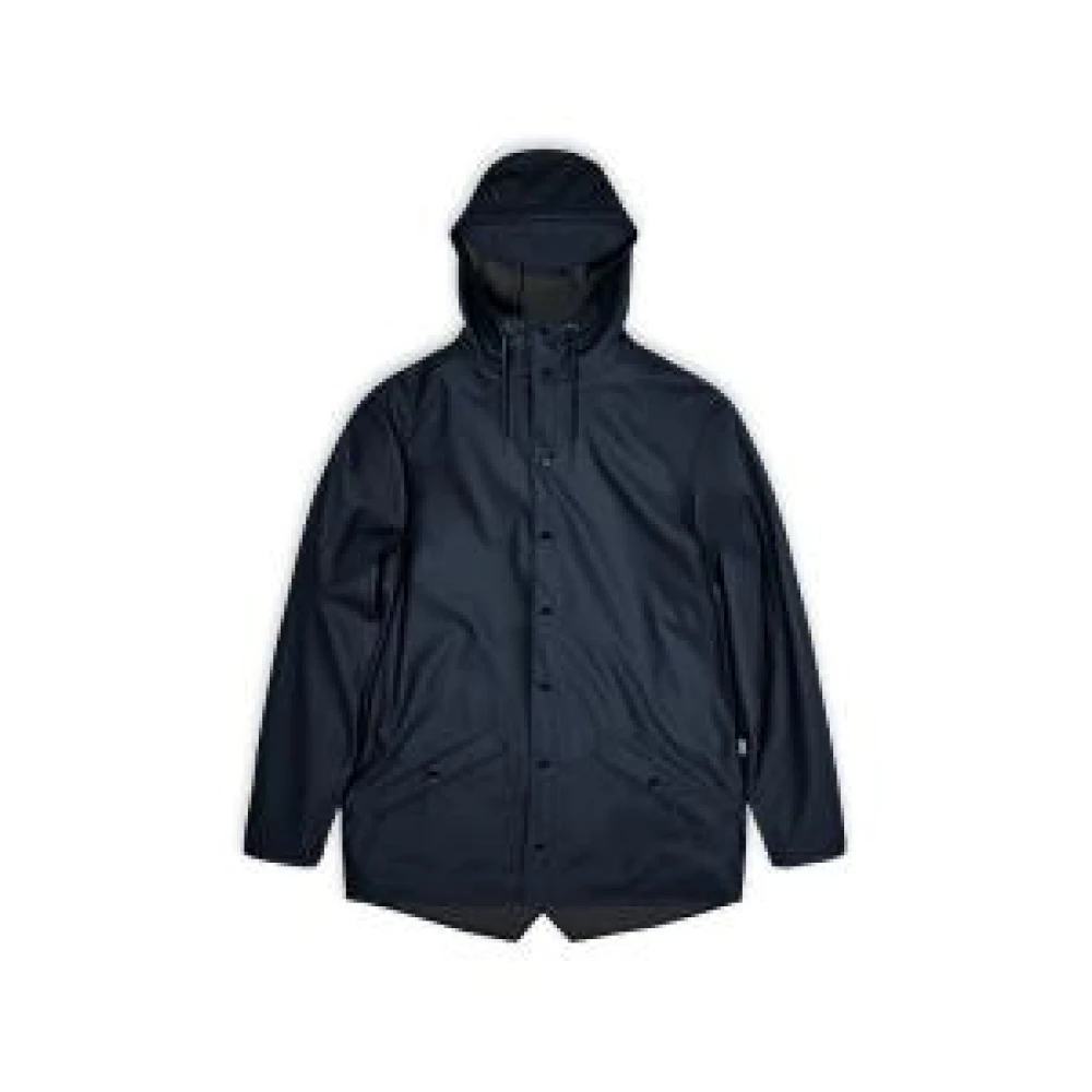 Rains Men's Blue Stylish Waterproof Jacket - Rain Jackets - L - Jackets