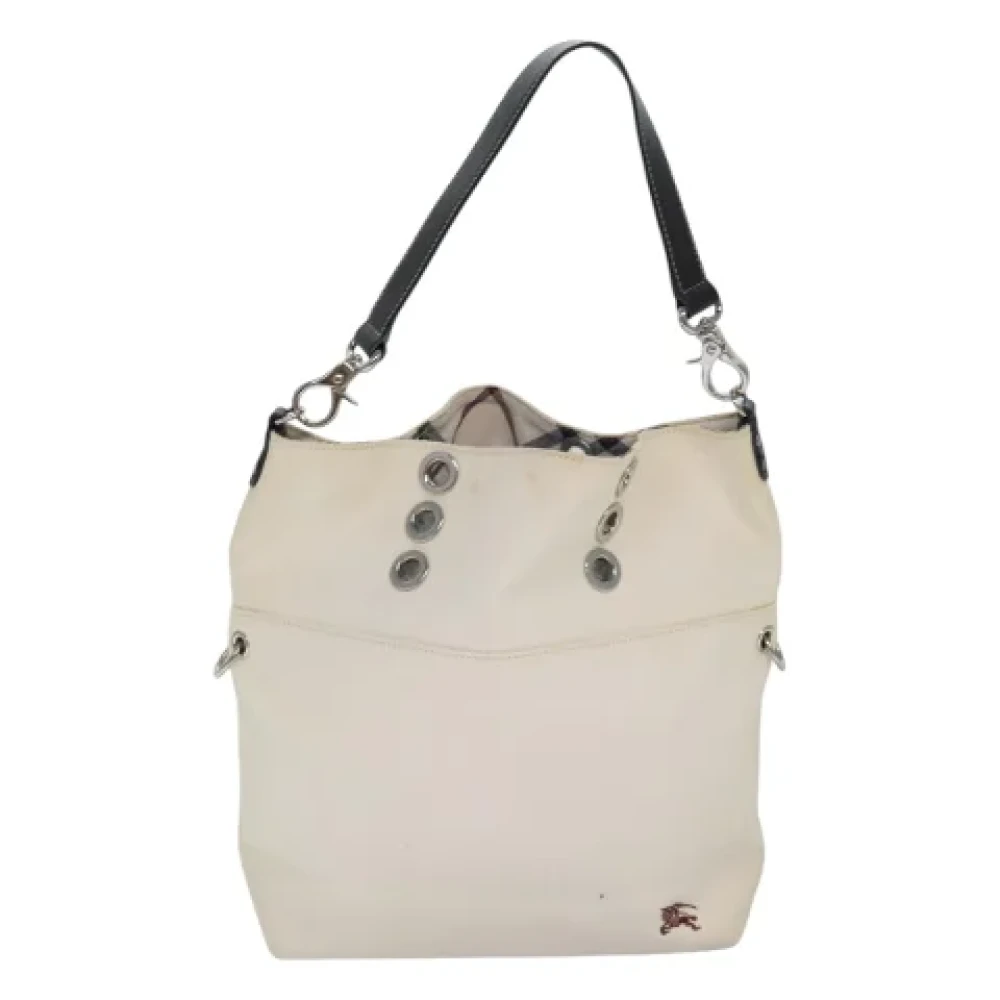Burberry Vintage Pre-owned Canvas shoulder-bags White Dames