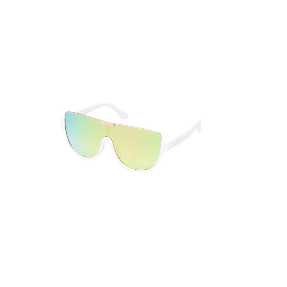 Guess Women's White Resin Square Frame Sunglasses