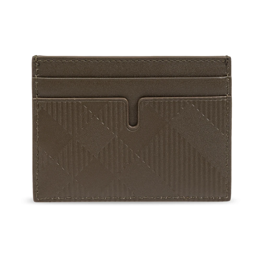 Burberry Leren kaarthouder Green Heren