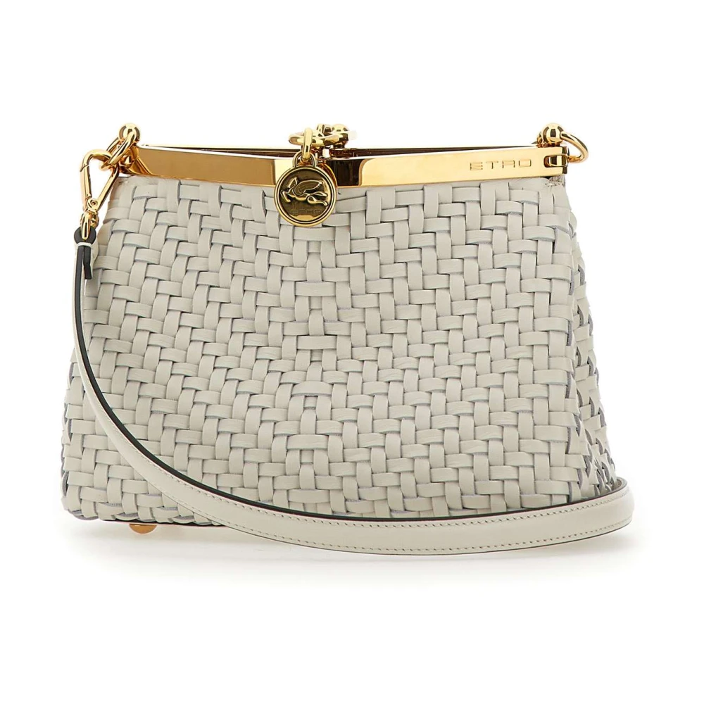 ETRO Witte Kalfsleren Mini Tas White Dames