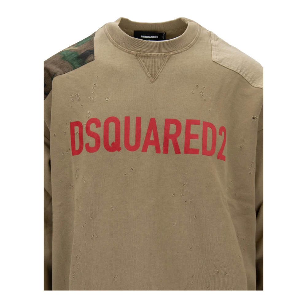 Dsquared2 Heren Pullover Sweatshirt Beige Heren