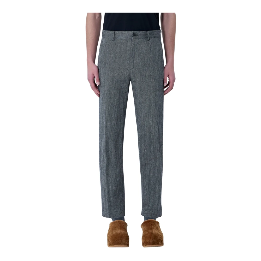 Dries Van Noten Gray Penwick Trousers - Male - Cropped Trousers - Xl - Trousers