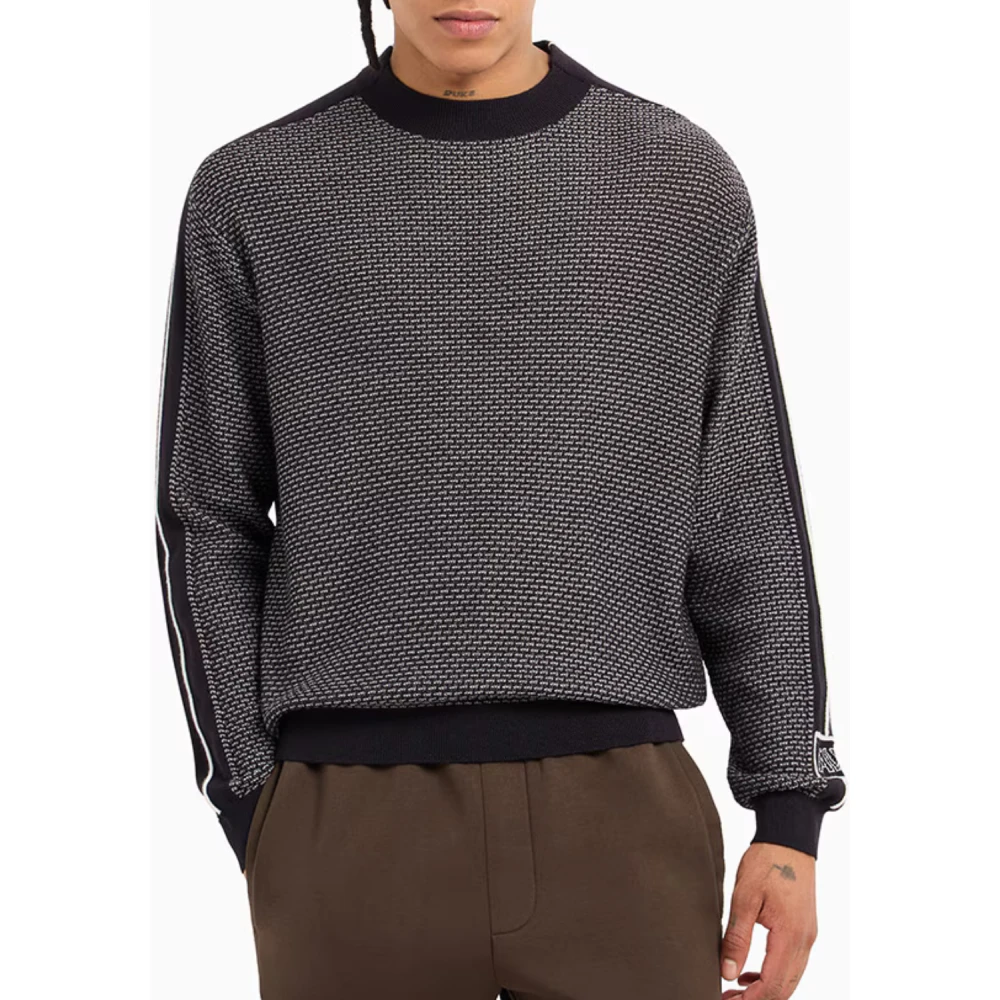 Armani Exchange Driftwood Navy Pullover Sweater Blue Heren