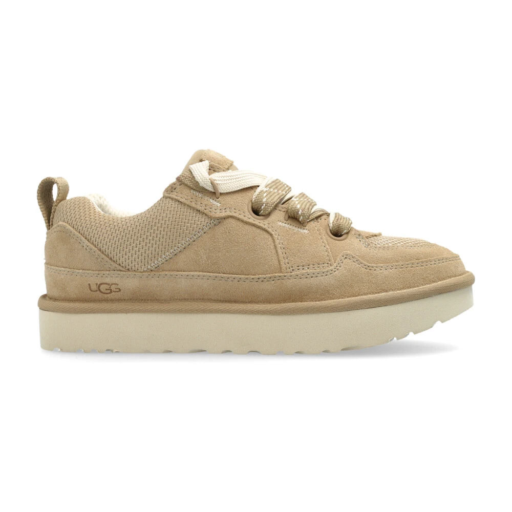 Ugg Women's Beige Sneakers, 8 Uk, Lo Lowmel Trainers Mustard Seed