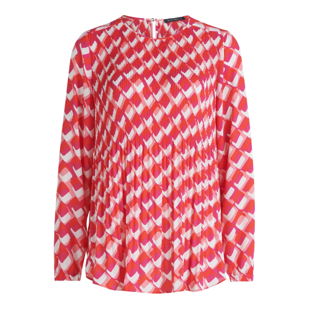 Betty Barclay Geplooide Slipblouse Red Dames
