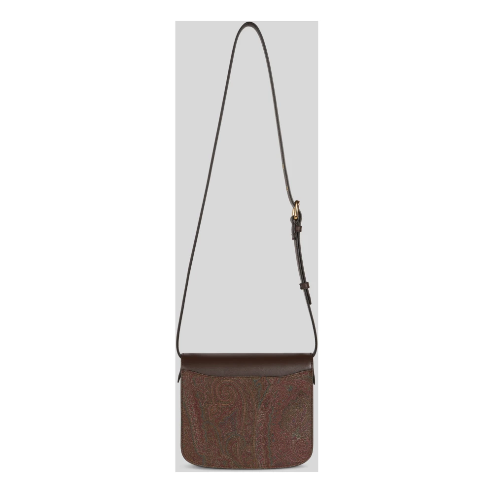 ETRO Kleine Essential Paisley Jacquard Schoudertas Brown Dames