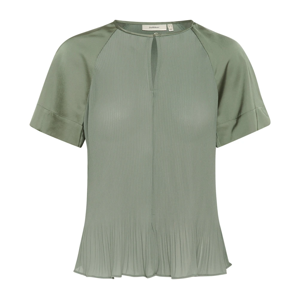 InWear Geplooide Groene Top Green Dames