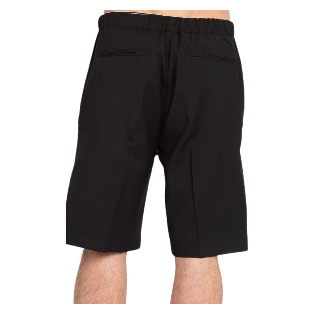 Costumein Fijne Wollen Shorts in Jean Stijl Black Heren