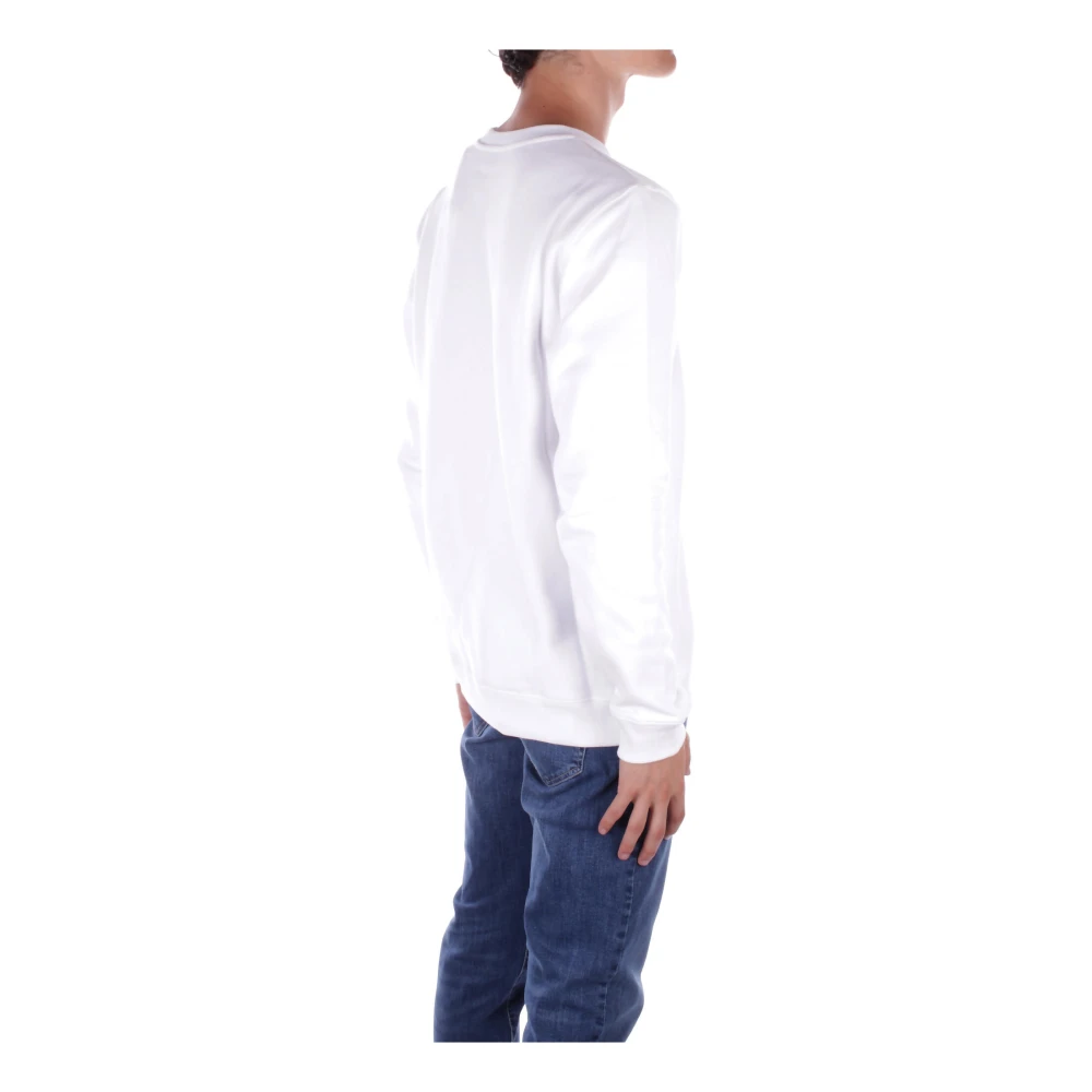 Dondup Witte Logo Zij Sweater White Heren